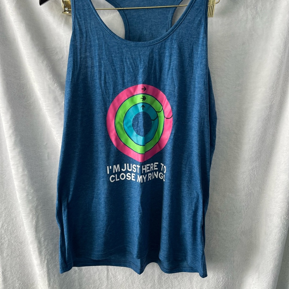Blue Graphic Tank Top